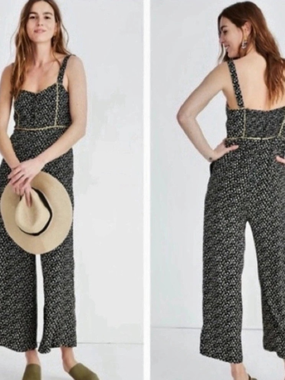 Madewell Wide-Leg Jumpsuit in Playground Posies, zip